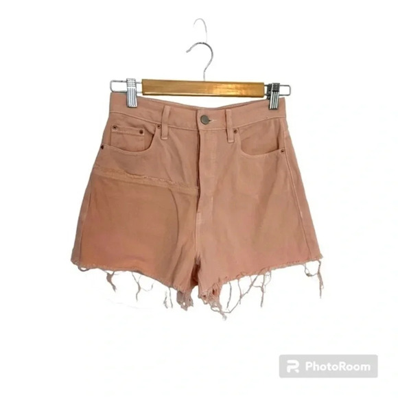PacSun Ultra High Rise Vintage Peach Cutoff Jean Short Size 0 - Picture 1 of 10